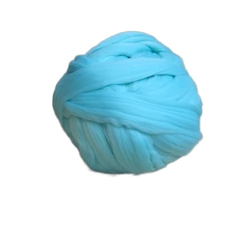 Chunky Yarn 1000 g/Knäuel, weiches Garn, DIY-Arm-Roving-Strickdecke, dickes, klobiges Garn, handgestricktes Spinn- und Häkelgarn Arm Hand Stricken (Color : Sky Blue)