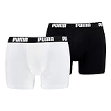 Puma 4 er Pack Boxer Boxershorts Men Herren Unterhose Pant Unterwäsche, Bekleidungsgröße:M, Farbe:301 - White/Black