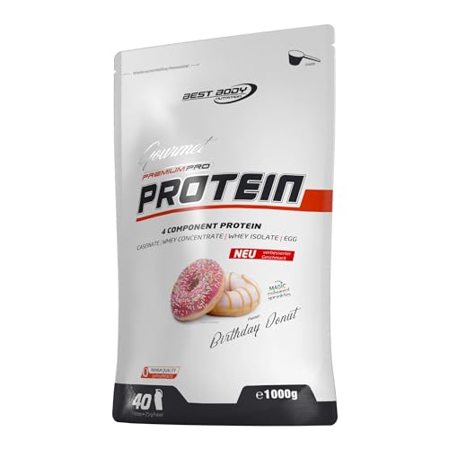 Best Body Nutrition Gourmet Premium Pro Protein Birthday Donut Zipp-Beutel, 1000 g