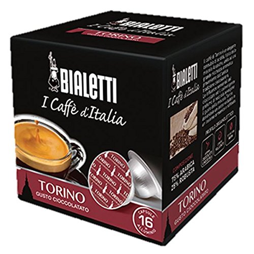 Bialetti 96080095/M Kaffee-Kapseln Torino, Alu, 16 Stück