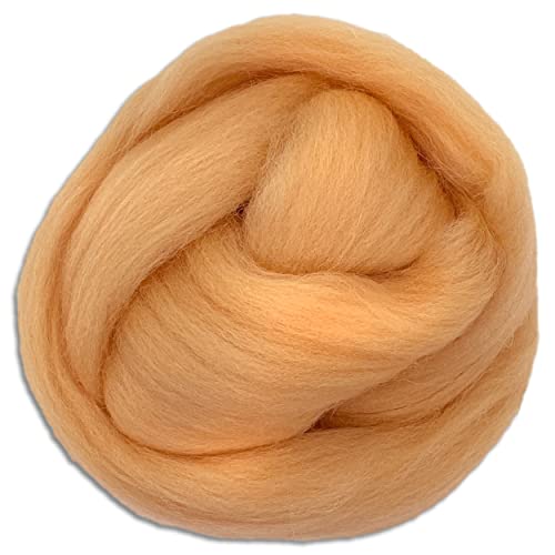 Wooliny 500 g Filzwolle Merinowolle Märchenwolle | 35 Farben zur Auswahl (78 | Pfirsich)