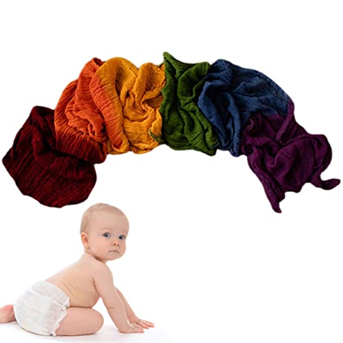 Abbto Requisiten für die Neugeborenenfotografie,Neugeborene Fotografie-Requisiten aus weicher Baumwolle mit Regenbogenfarbe | Dehnbarer Fotografie Wrap für Babys