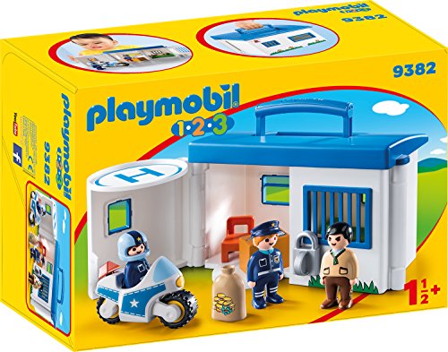 Playmobil Konstruktions-Spielset "Meine Mitnehm-Polizeistation (9382) Playmobil 1-2-3"