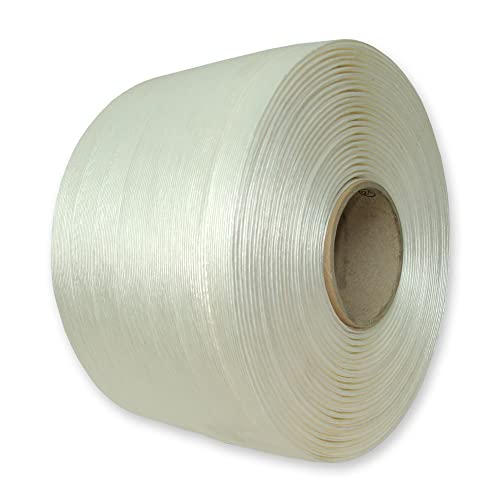 Polyester-Umreifungsband 19 mm, 250 m, reißfest bis 550 kg, Ballenpressenband zum Bündeln von Wertstoffballen