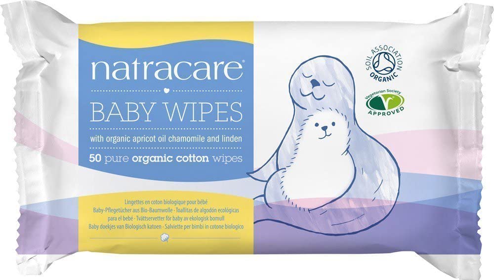 Natracare Reinigungstücher für Babys, Baumwolle, 50 Tücher, 12 Stück