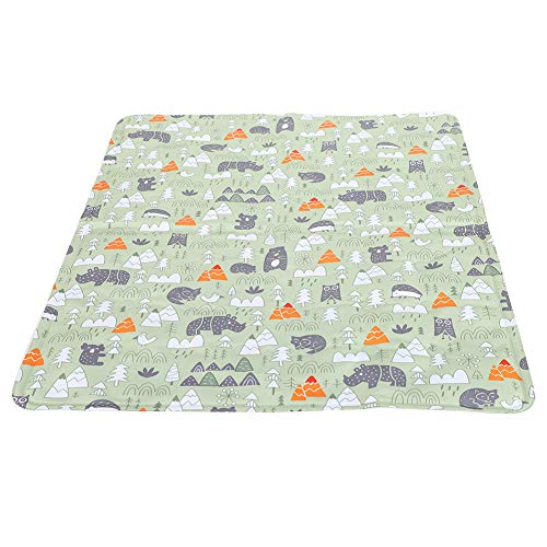 Nunafey Summer Sleeping Mat Pet Kühlkissen, Summer Ice Silk Pet Ice Kissen, für Katzen und Hunde Haustier(Green)