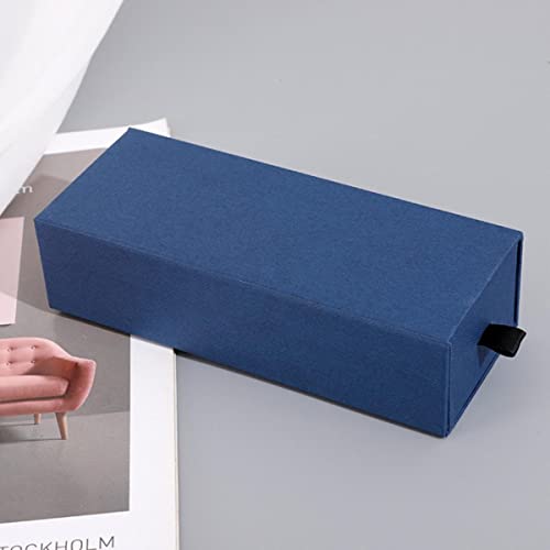 Luxus-Schubladen-Verpackungsbox Aufbewahrungsbox aus Papier Aromatherapie-Begleiter-Geschenkbox-Blau, 17 x 7 x 4,5 cm