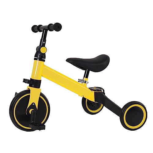 Laufrad für Kinder, Dreirad 3-in-1 für Kleinkinder mit Lenkgriff, Dreirad für Kinder, Dreirad mit Pedalen, umbaubar mit 3 EVA-Rädern (rot)