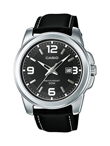 Casio Herren Analog Quarz mit Leder Armbanduhr MTP1314PL8A