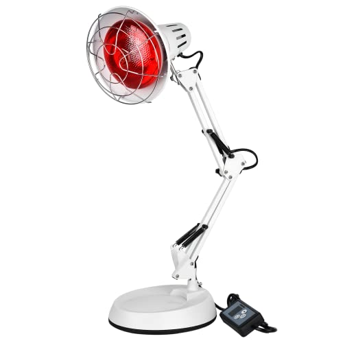 Infrarotlampe, Relassy 150W Infrarotleuchte Wärmestrahler Rotlicht Strahler Infrarotlampe für Heizstrahler Regulierbar Infrarot Wärmelampe mit Timer fur Heimat