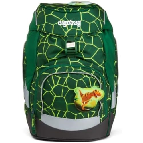 ergobag Unisex Jugend Prime School Backpack Set Rucksack, BearRex (grün), Einheitsgröße