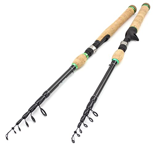 1,8m-2.7Mlure Spinning Casting Rod, Carbon Fishing Tragbare Teleskopgießstange, Köderforellenstange, Schneller und Langer Schuss 15-45g Köder Super Hard Rod ZYYDD (Color : Casting Rod, Size : 2.7m)