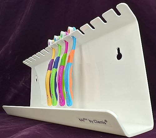 Zahnbürsten - Ständer Zahnbürstenständer für KiGa Krippe Kindergarten Kita Kindertagesstätte für 14 Zahnbürsten Sammelständer als Wandhalterung oder Stehständer