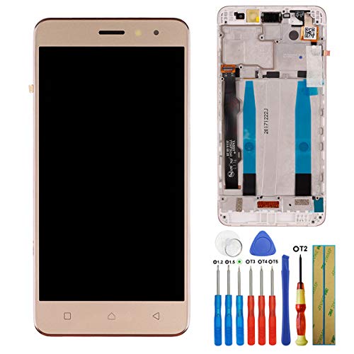 E-YIIVIIL Display Compatibel with Lenovo K6 LCD Touch Screen Display Assembly with Tools+Frame(Gold)