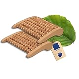 2x HOFMEISTER® Massage-Gerät aus Buchen-Holz, gegen Verspannungen & Schmerzen, Wellness & Entspannung für die Füße, Naturprodukt aus Europa, Fuss-Massage-Roller, 27 cm