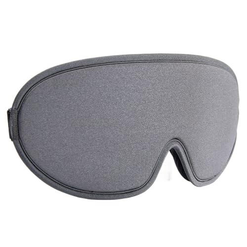 3D Memory Foam Seide Schlafmaske Weiche Schlafmaske Augenklappen Komfort Premium Gesichtsmaske Eyeshade Nacht Atmungsaktiv Mehrfarbig (Color : SGy)