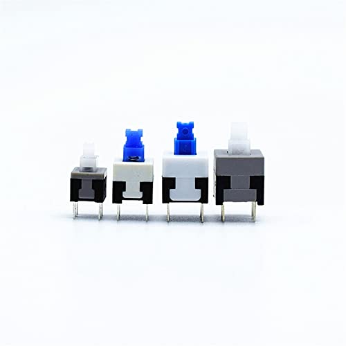 elektronischer Schalter 10 Stück 5,8 * 5,8 7 * 7 8 * 8 8,5 * 8,5 mm Selbstsicherndes Entriegelungs-Push-Tactile-Power-Mikroschalter-Kit 6-polige Knopfschalter mit Verriegelung