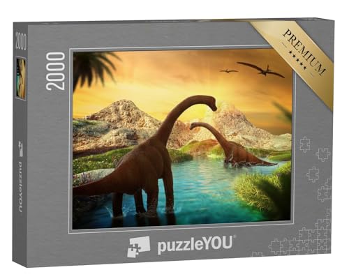 puzzleYOU: Puzzle 2000 Teile „Die Welt der Dinosaurier“
