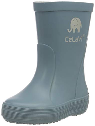 Celavi Basic Wellies solid Rain Boot, Smoke Blue, 27 EU