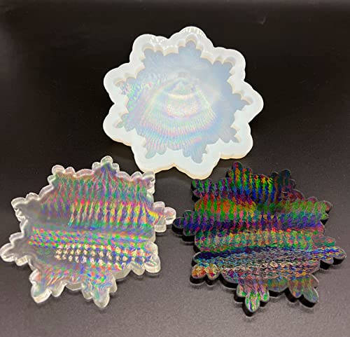 Kunstharz.Art Holo Silikonform für Epoxidharz - Hologramm und Holografischer Effekt ohne weiteres Zutun (Flower)