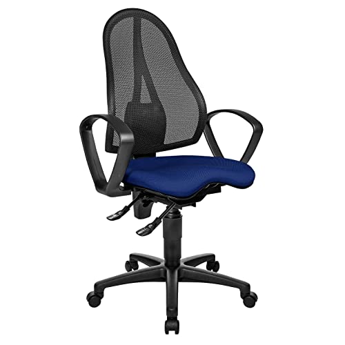 Topstar Bürostuhl Schreibtischstuhl Balance 400 NET inkl. Armlehnen Fitness-Orthositz Blau