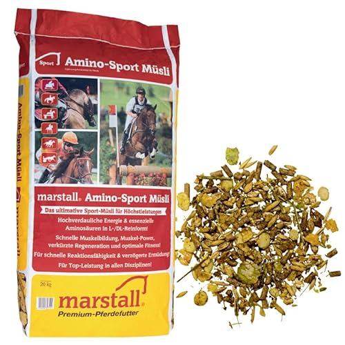 marstall Premium-Pferdefutter Amino-Sport Müsli, 1er Pack (1 x 20 kilograms)