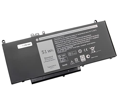 vhbw Akku passend für Dell Latitude E5550, E5550 15.6", E5570 Laptop, Notebook (6800mAh, 7.4V, Li-Polymer)