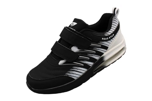 Bootsland 908 Black White Klett Sneaker Sportschuhe Damen Herren, Schuhgröße:48