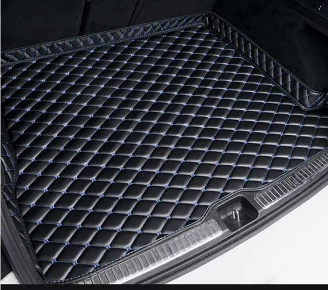 REXGEL Kofferraummatten für Mercedes-Benz GLC Coupe (C253) 2016 2017 2018 2019-2022, rutschfest Kratzfestem Leder Kofferraummatten Kofferraumschutz Autozubehör,- Black Blue