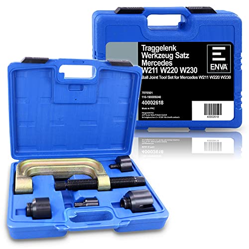 ENVA 5-tlg Werkzeug Traggelenk Abzieher Set Kompatibel mit Mercedes W211 W220 W230 Traggelenk Werkzeug Auspress Einpress Werkzeug