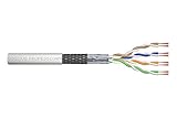 DIGITUS Roh-Patchkabel Cat-5e - Meterware Unkonfektioniert - 100 m - SF-UTP Netzwerk-Kabel - PVC - AWG 26/7 - Grau