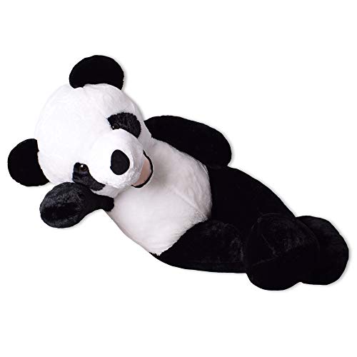 TE-Trend XXL Teddybär Panda Teddy Riesen Kuscheltier Pandabär Panda Plüschtier 160 cm Weiß Schwarz