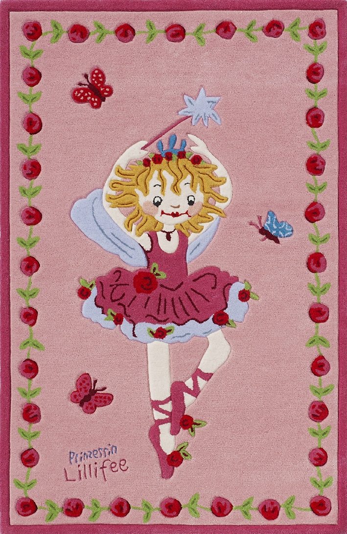 Teppich »LI-2200-01«, Prinzessin Lillifee, rechteckig, Höhe 10 mm, Kurzflor, Konturenschnitt, brillante Farben