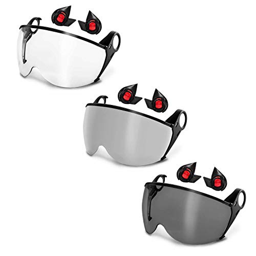 KASK Visier Zen für Schutzhelme Zenith + 2x Visieradapter - Gesichtsschutz - Zubehör - Visier aus Polycarbonat, Farbe:smoke