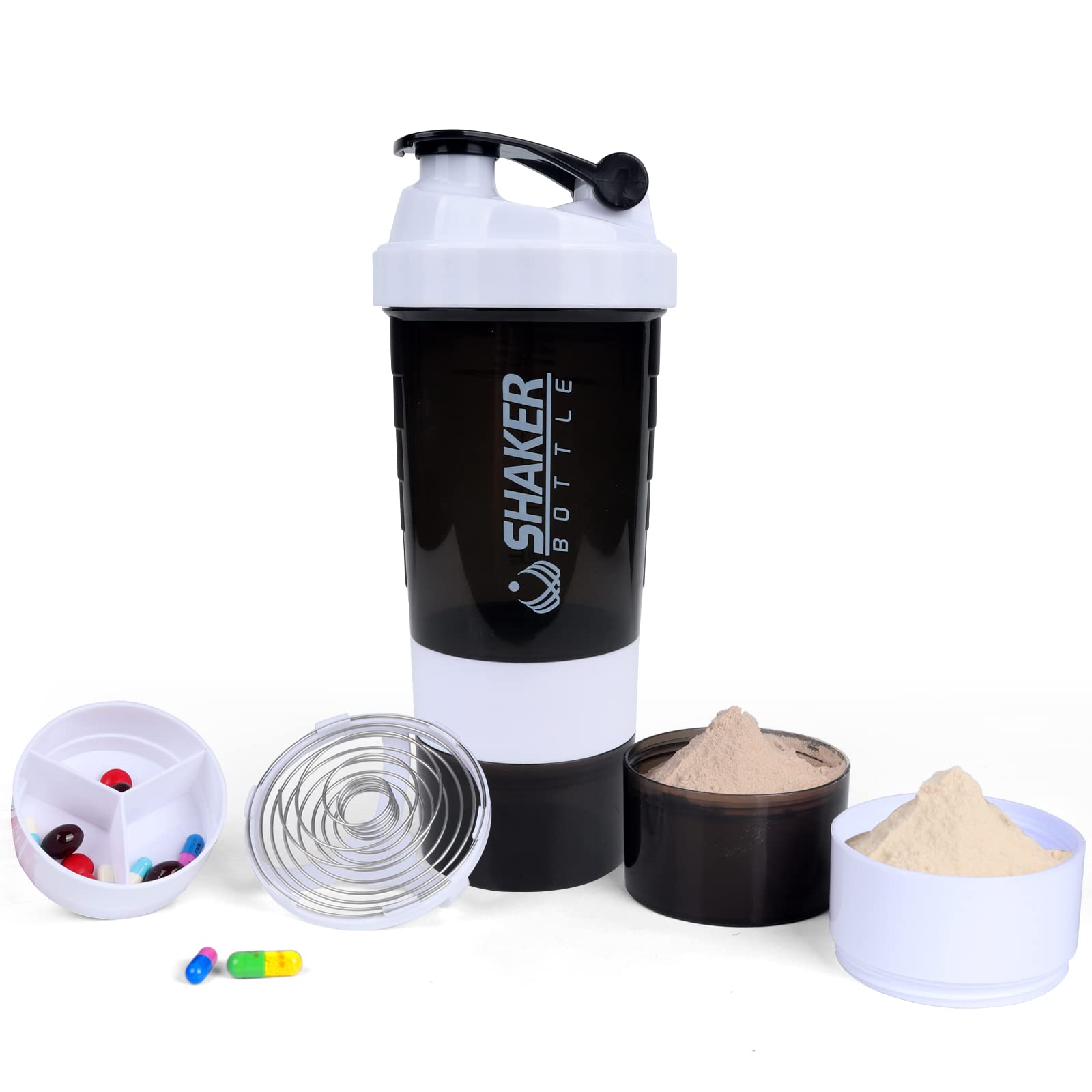 UFIT Blender Bottle - 700ml Protein Shaker Cup Wasserflasche mit Shaker Cup BPA Frei Ungiftig Langlebig Stylisch Fitness Gym Sport Bulk Pulver Protein Trinkmischung Aktive Flasche für Diät Shakes