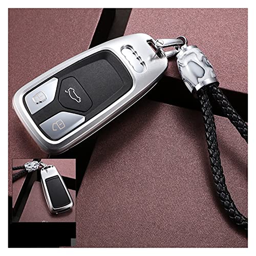 Autoschlüssel Schlüssel Hülle Schlüsselanhänger Wearable Mode Aluminiumlegierung Auto Key Case Cover Tasche Für Audi A4 Allroad B9 Q5 Q7 TT TTS 4M 8S 2016 2017 2018 Cupra Schlüsselcover ( Farbe : B )