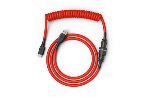 Glorious Spiralkabel - USB-C Artisan Kabel für mechanische Tastaturen (rot) (erneuert)