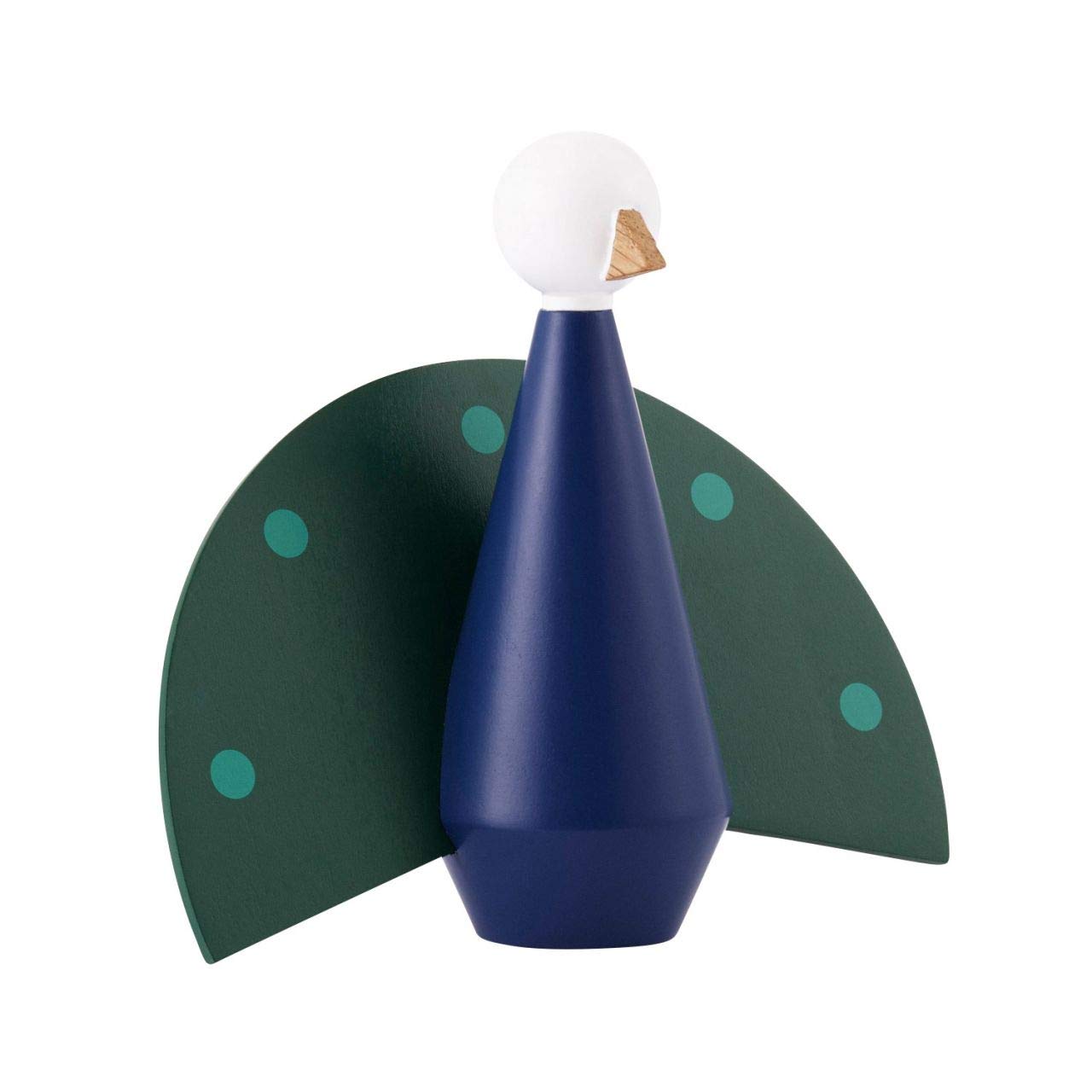 TIVOLI by Normann Copenhagen - Dekofigur, Holzfigur - Pfau, Peacock - Klein - (ØxTxH): 5 x 11 x 10 cm