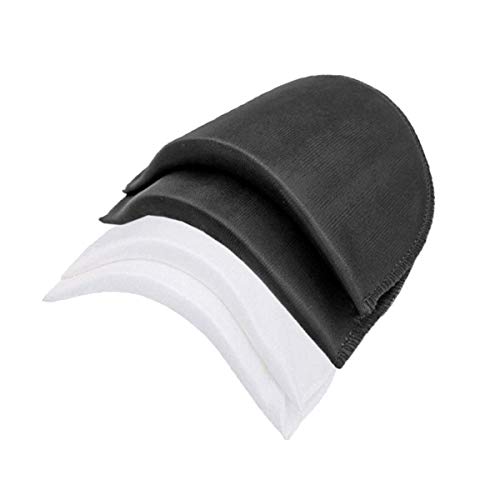 Supvox 20pcs Schaum Schulterpolster Nähen Kleidung Schwamm-Pads für Erwachsene Frauen (schwarz und weiß)