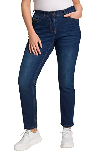 Ulla Popken Damen Sammy, Slim, Komfortbund, 5-Pocket Jeans, Blau (Bleached 92), (Herstellergröße:60)