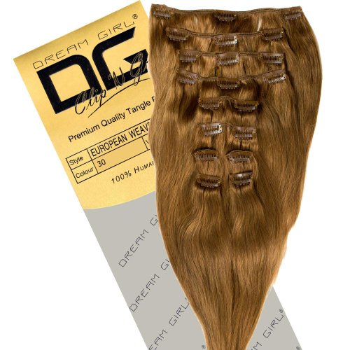 Dream Girl 18 inch Colour 30 Clip On Hair Extensions