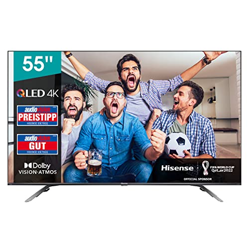 Hisense 55U8QF 138cm (55 Zoll) Fernseher (4K Ultra HD, Quantum Dot Technologie, HDR 1000, DolbyVision, DolbyAtmos, Smart-TV, Local Dimming, WCG)