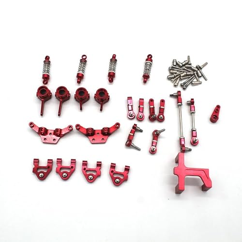 LOVBEE Wltoys 284161 284010 284131 K969 K979 K989 K999 P929 P939 1/28 Rc Auto Metall Upgrade Teile 10 Stück Set (Color : Red)