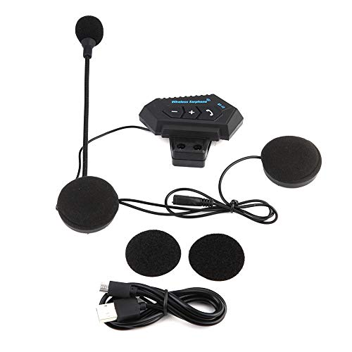 BOROCO Motorrad Helm Headset, 1 Paar ultradünne Helm-Heaphones-Lautsprecher unterstützen Freisprechanrufe mit USB-Ladehelm-BT-Headset