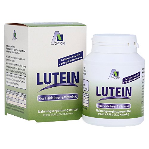 Avitale Lutein Kapseln 6 mg + Heidelbeer, 120 Stück, 1er Pack (1 x 60 g)