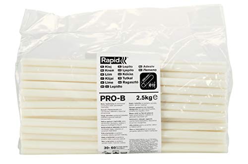 Rapid pro-b weiß Hot Klebesticks, Durchmesser: 12 mm, Länge: 295 mm, 2,5 kg, Pro, 40302804