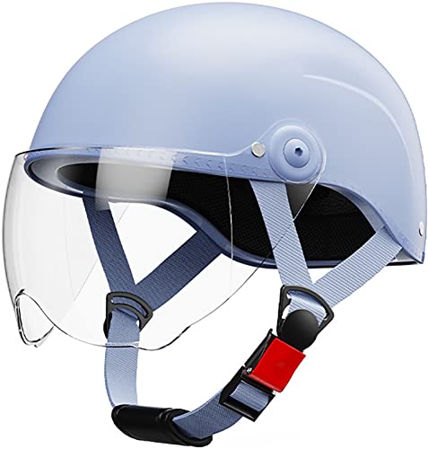 Retro Motorrad Halbhelme Motorradhelm Für Herren Und Damen DOT/ECE-Zertifizierung Jethelm Mit Visier Halbschalenhelm Braincap Für Bike Cruiser Chopper Moped Scooter 4,One Size