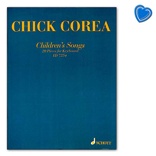 Children's Songs - Chick Corea - 20 Stücke für Klavier, Keyboard oder elektronisches Tasteninstrument - Notenbuch mit bunter herzförmiger Notenklammer - ED7254 9783795795887