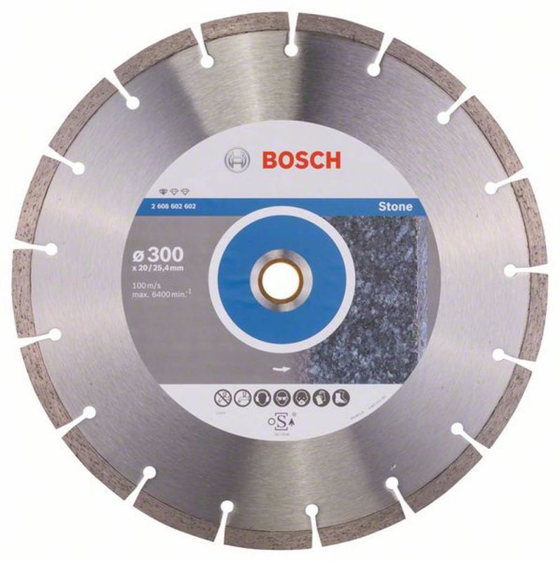 Bosch Diamanttrennscheibe Standard for Stone, 300 x 20,00/25,40 x 3,1 x 10 mm 2608602602