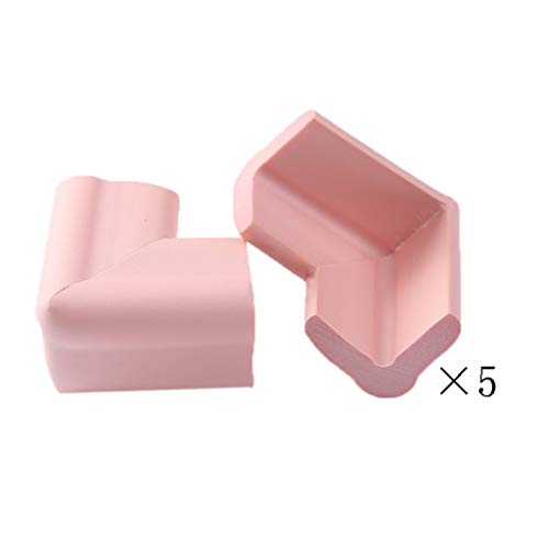AnSafe Tischkantenschutz, Zum Baby-Gehschutz Sicher Und Weich Möbelkante (10 Packungen) (Color : Pink)